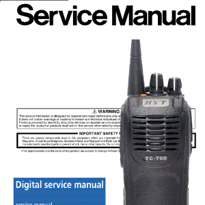 Service Manual for HYT TC-700 EX Radio